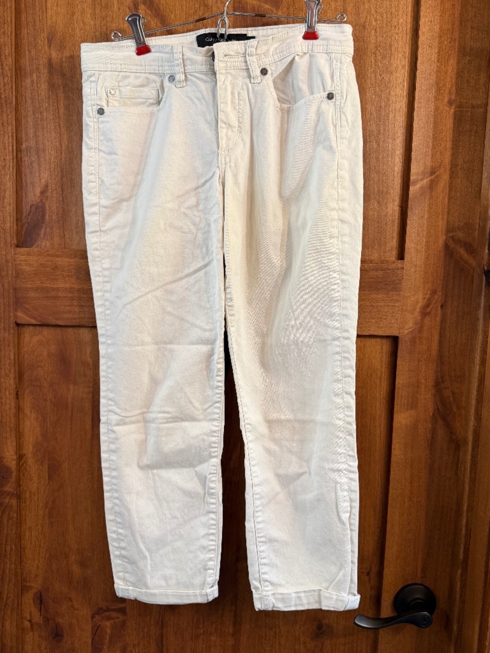 Calvin Klein White Jeans Skinny Crop Sz 6